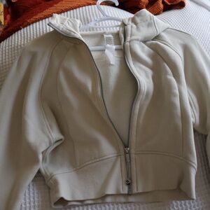 Lululemon Athletica Cream Bomber Jacket